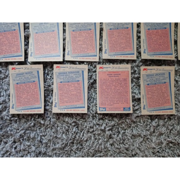 Vintage Baseball Cards - Lot of 31 Cards from 1982 Topps Kmart 20th Anniversary - Picture 10 of 10